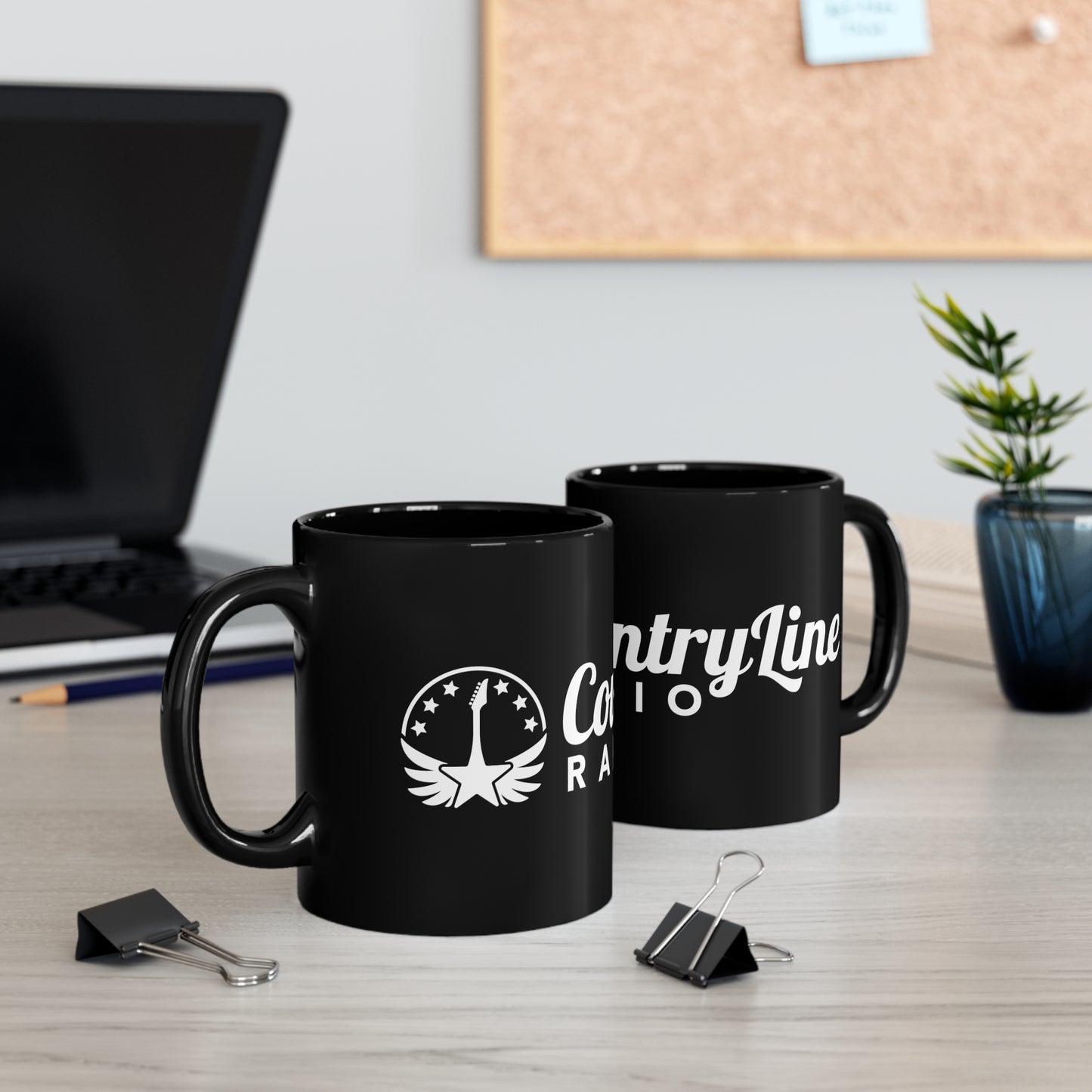 CountryLine Radio Mug | Black