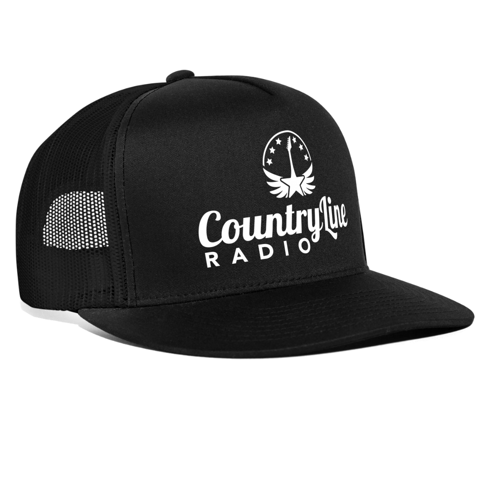 CountryLine Radio Trucker Hat | Black - black/black